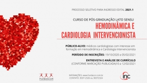 Curso de Pós-graduação Hemodinâmica e Cardiologia Intervencionista INC - 2021