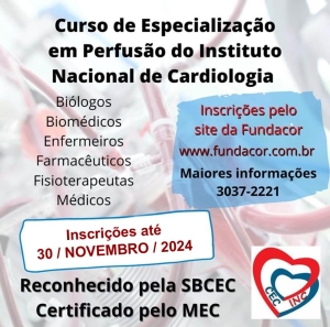 Curso de Pós-Graduação em CEC - Circulação Extracorpórea e Assistência Circulatória Mecânica